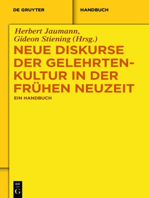 cover image of Neue Diskurse der Gelehrtenkultur in der Frühen Neuzeit